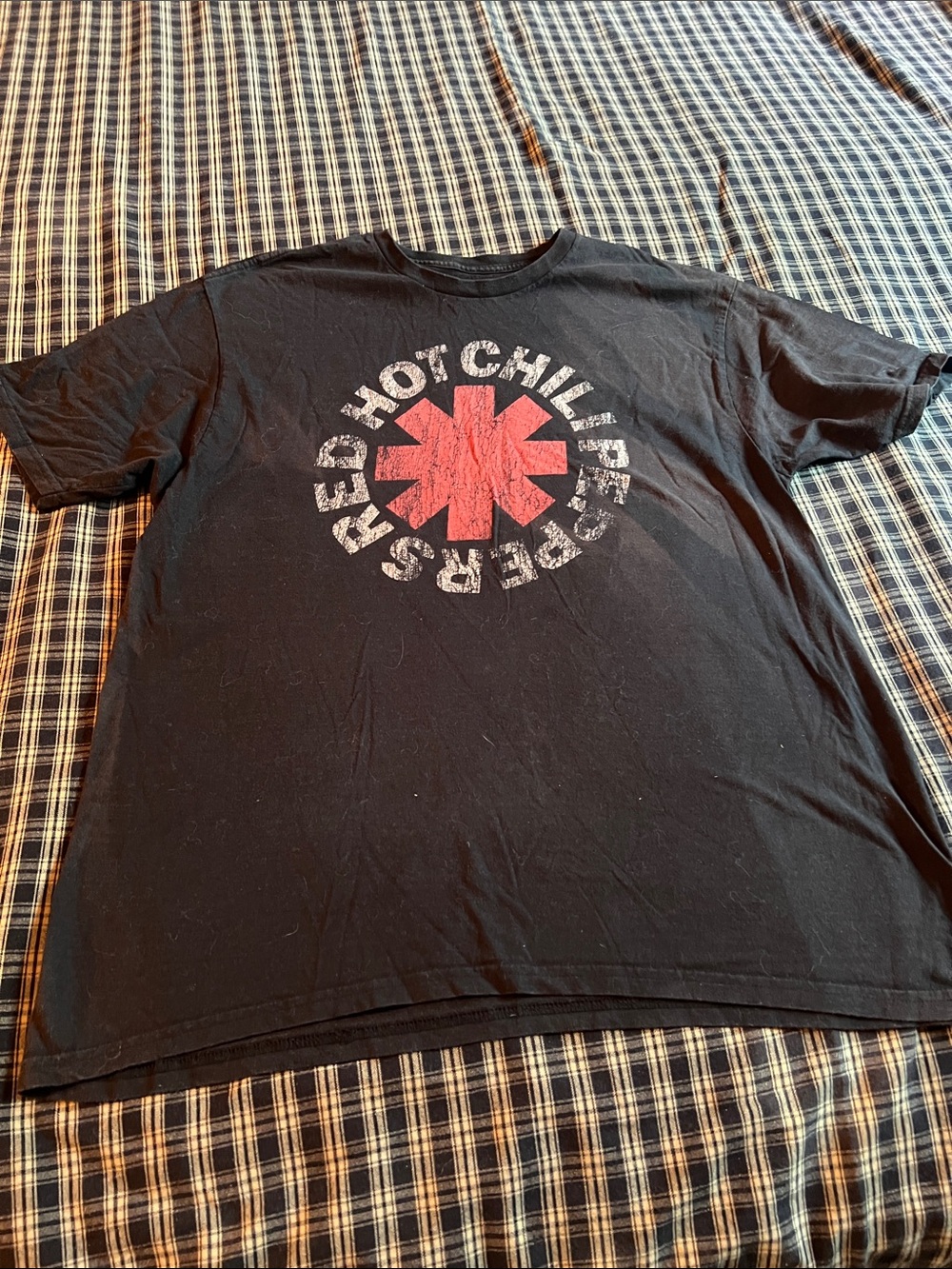 Red Hot Chili Peppers Black Band Tee with Red Logo